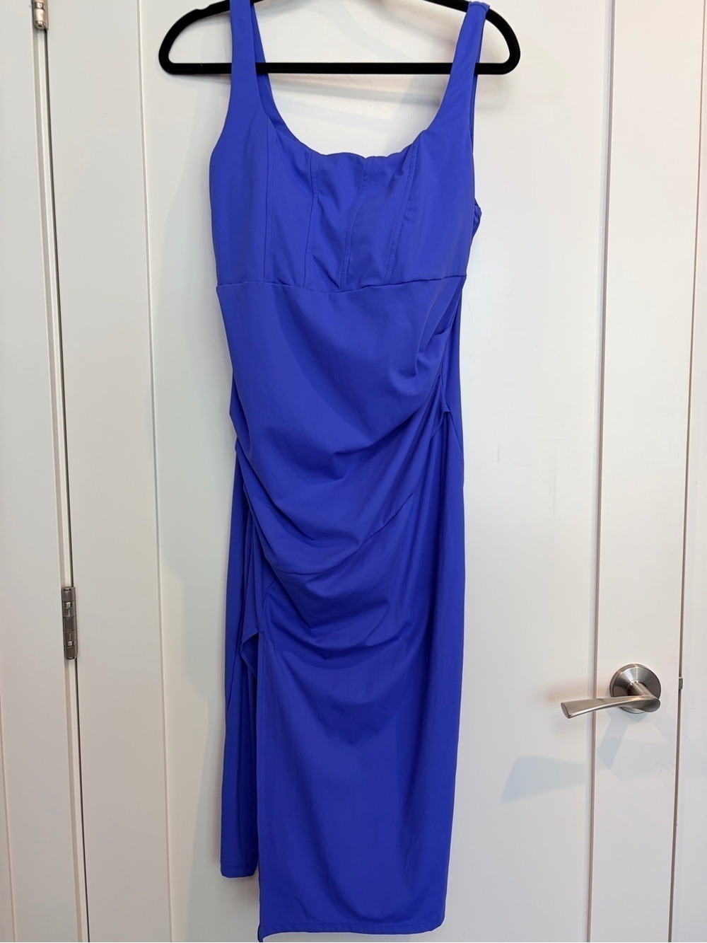 Halara Ruched Side Slit Dress – Size Large - Picture 2 of 9